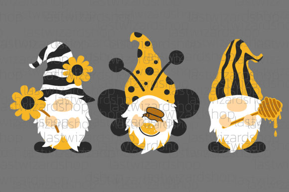 Bee Gnome Graphics for Crafts & Digital Selling