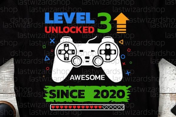Birthday Boy Gamer Level 3 Svg, Graphics & Crafts