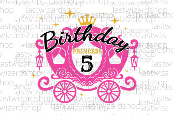 Birthday Princess SVG: Graphics Craft Asset for Designers