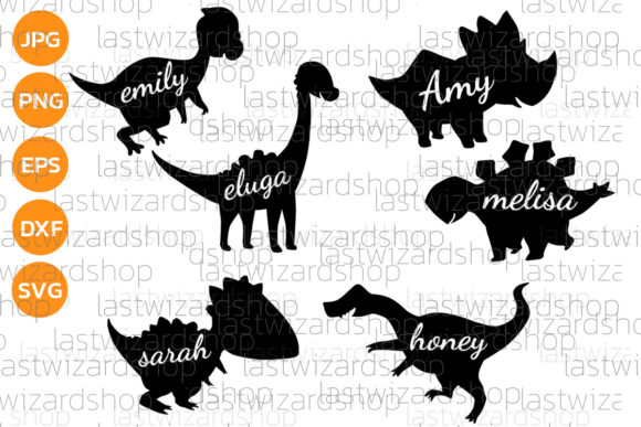 Cute Baby Dinosaur Silhouette Svg, Dino Graphics