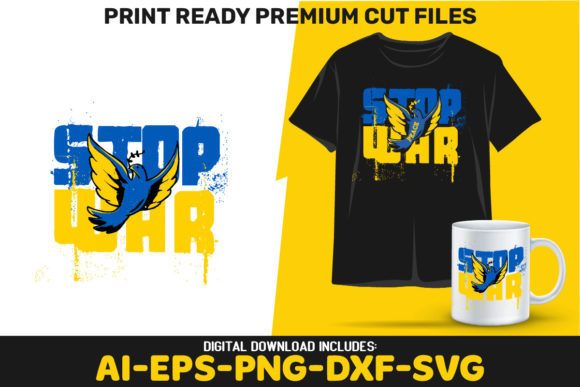 Dove of Peace Stop War for Ukraine SVG for Crafts and Graphics
