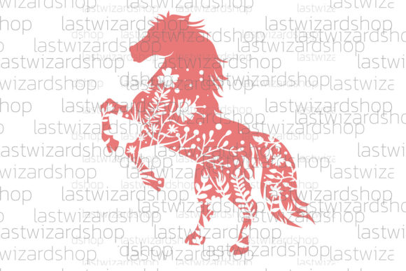 Floral Horse Svg for Crafts and Graphics