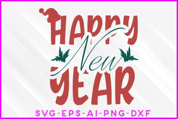 Happy New Year Christmas SVG Tee Design
