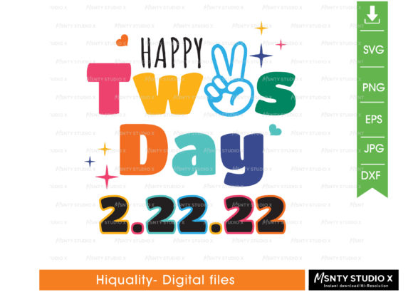 Happy Twosday SVG for Crafts and Graphics