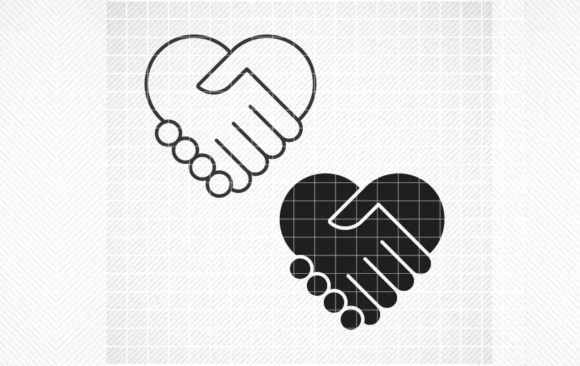 Heart Handshake SVG: Graphics & Crafts for Publishers