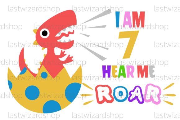 I Am Seventh Hear Me Rawr Svg: Graphics for Crafts & Brand