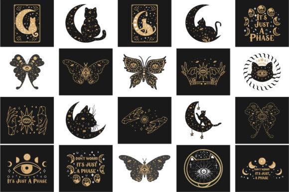 Magic Celestial Phase Moon 21 SVG Bundle Review: Brand Toolkit