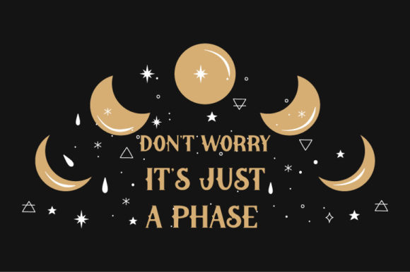 Magic Celestial Phase Moon SVG Design Graphics
