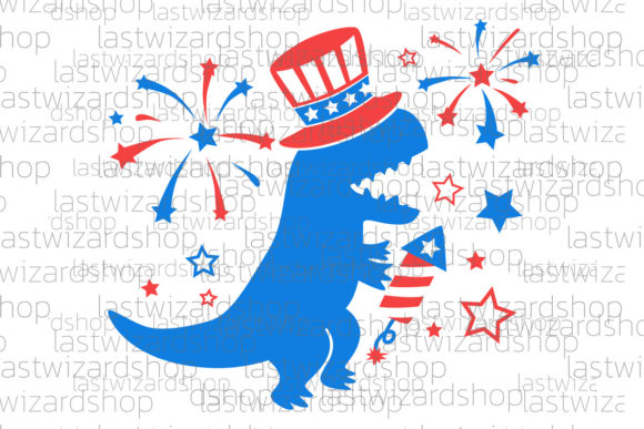 Patriotic Dinosaur Svg, 4th of July Svg: Graphics & Crafts