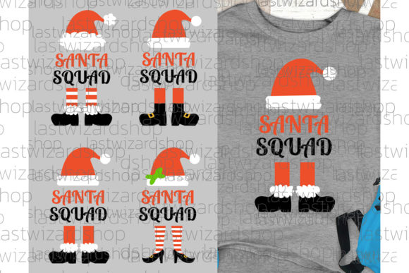 Santa Squad Svg, Christmas Santa Hat Svg Graphics Crafts