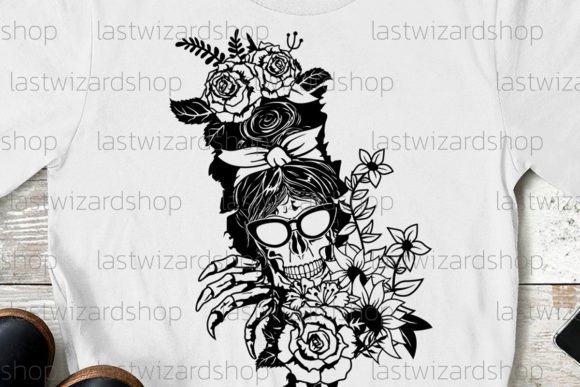 Skull in the Wall with Flower Svg: Graphics & Crafts Review