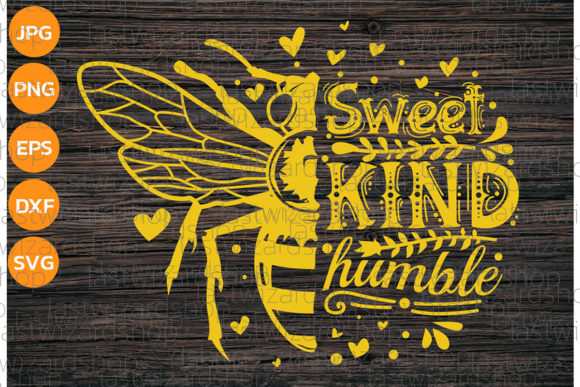 Sweet Kind Humble SVG Graphics for Crafts & Branding